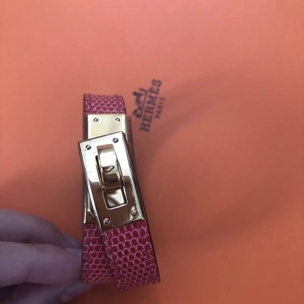 Hermes Bracelet Cuir Kelly Double Lizard